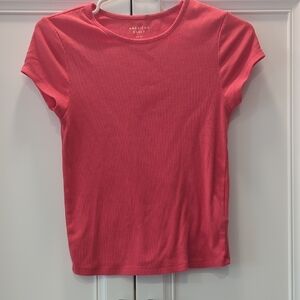 American Eagle Outfitters Coral Short Sleeve Tee